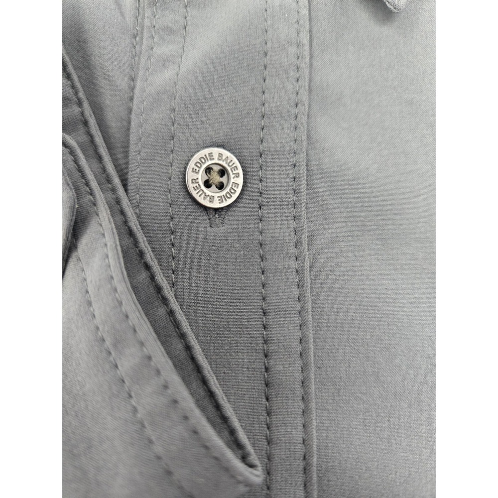 Eddie Bauer Shirt Men's TXL Travex Gray Long Sleeve Button Up Outdoor Hiking - Picture 7 of 9